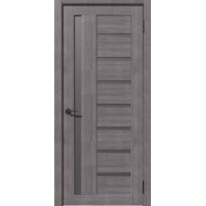 Дверь межкомнатная Дубрава Сибирь Рада ВЕРТИКАЛЬ Дуб грей, стекло графит